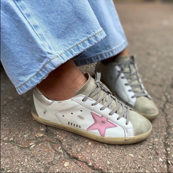 Golden Goose Superstar Sneaker White Leather/Ice/Orchid Pink sz 37 New in Box - Picture 2 of 13